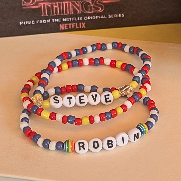 Jewelry - Stranger Things Inspired Bracelet Set, Steve And Robin, Scoops Ahoy